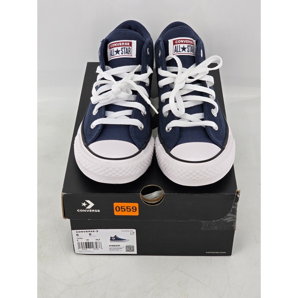 Converse Chuck Taylor All Star Malden Street Mid Mens 6 Womens 8 Navy Blue - VG - Picture 10 of 13